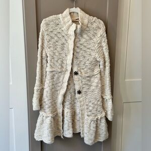Free people Cream Knit Women's Jacke